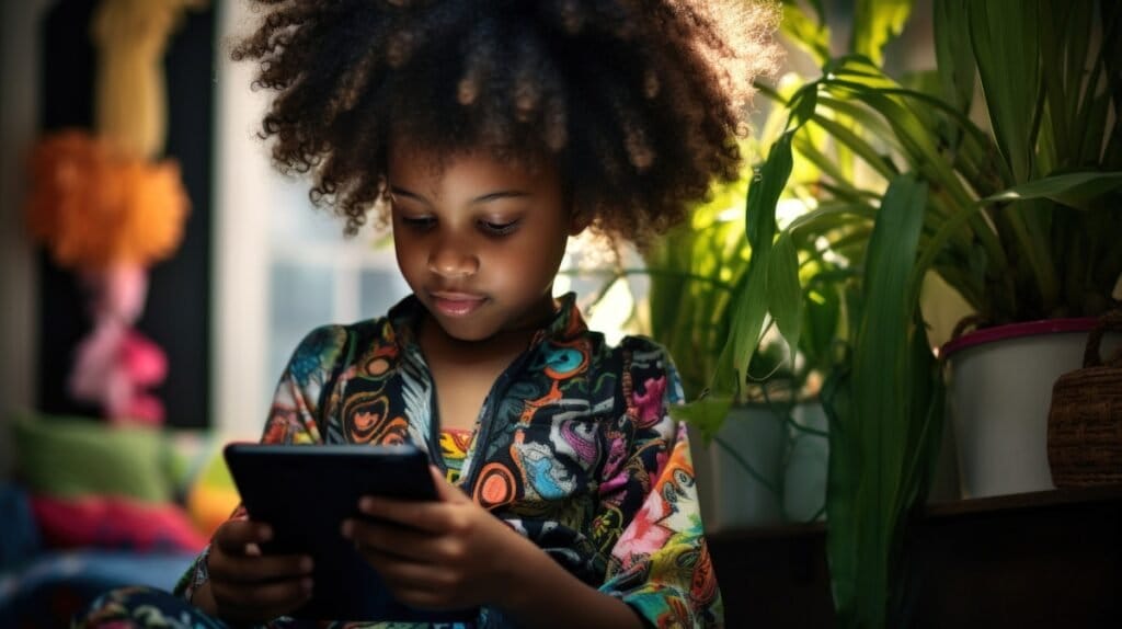 Girl Using Tablet To Read Pressfry News