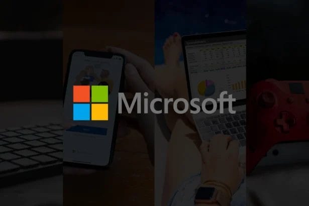 Microsoft Logo Featuring A Four-Color Square Design.