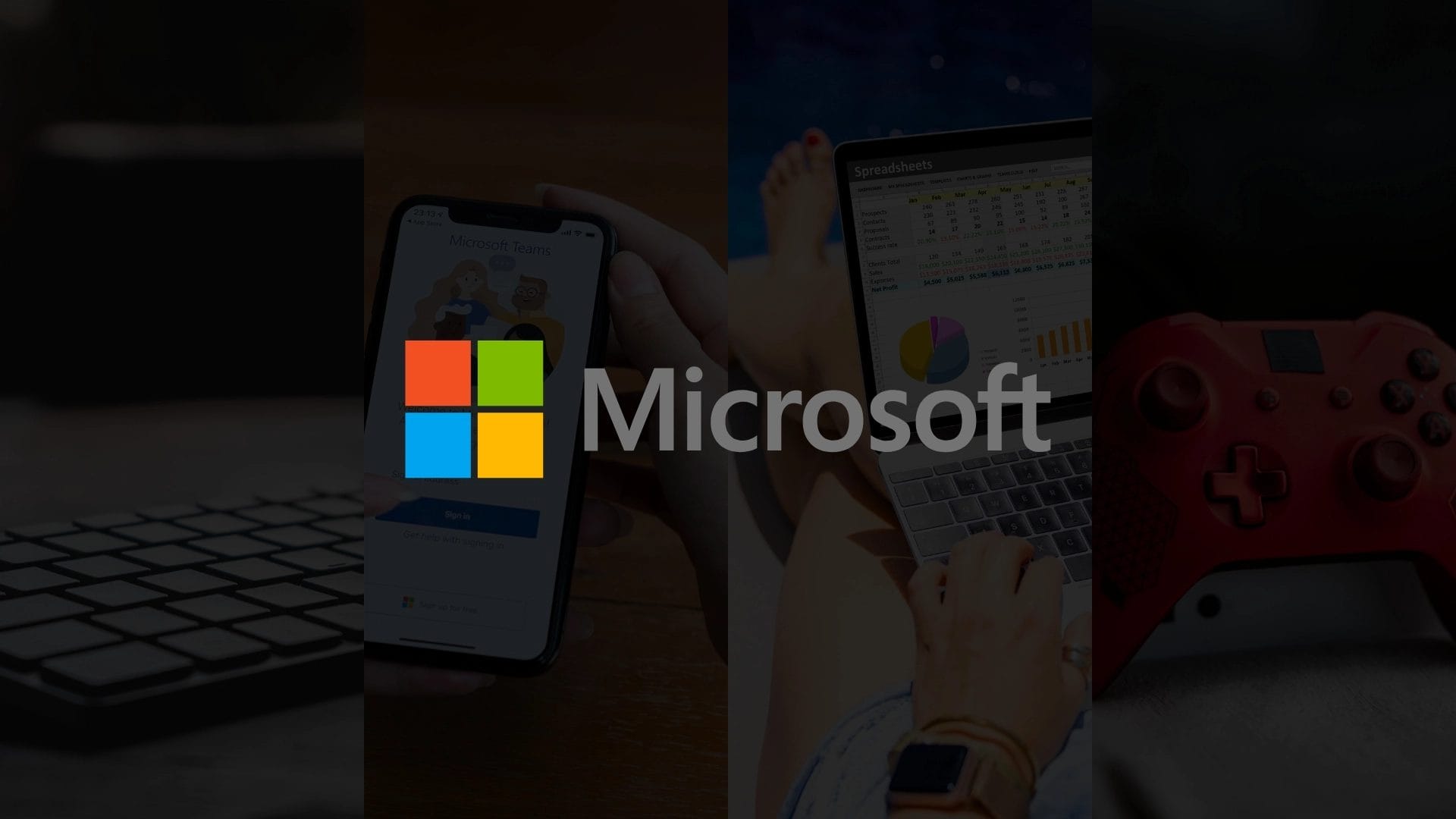 Microsoft Logo Featuring A Four-Color Square Design.